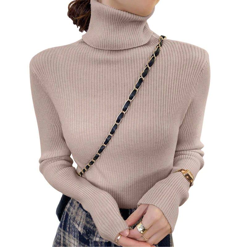 새로운 뜨개질 풀오버 스웨터 긴 소매 바닥 셔츠 슬림