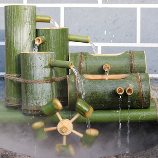 太阳能鱼缸流水过滤器摆件净水循环三合一全自动小型上滴流盒外置