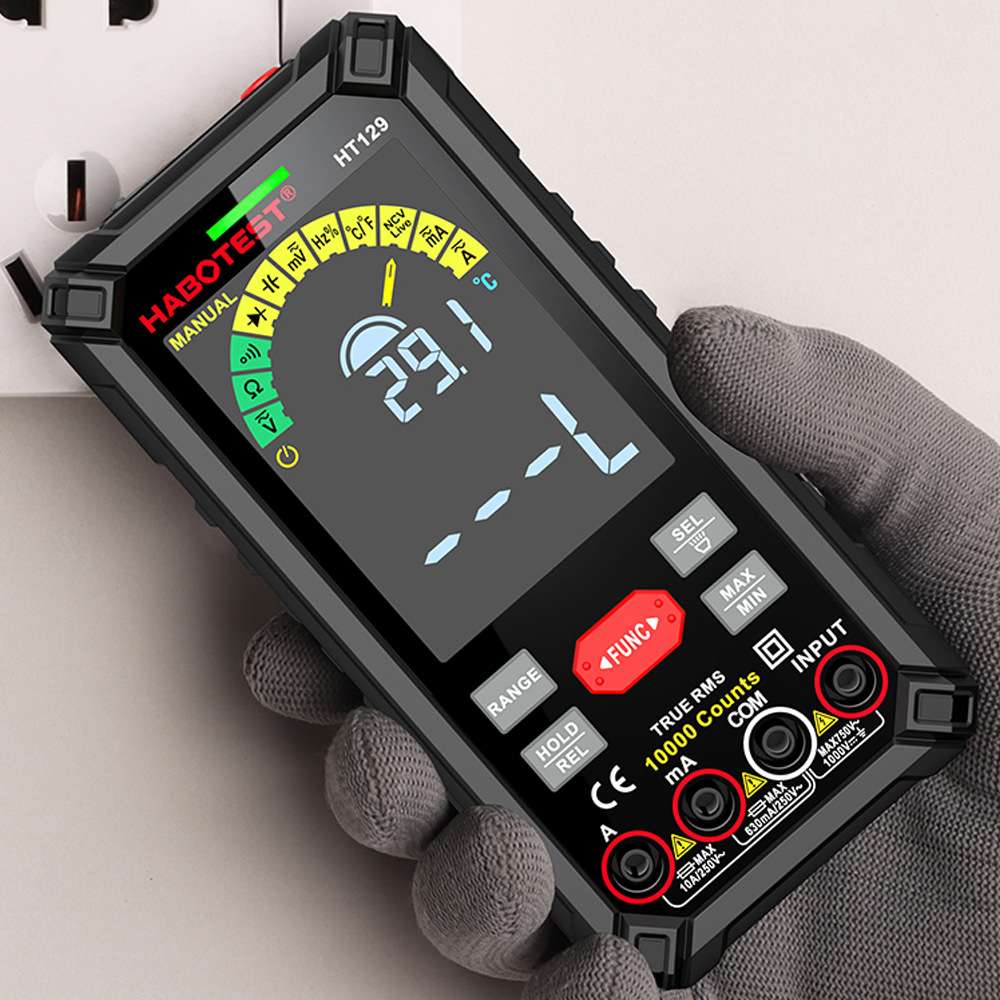 HABOTEST华博HT129万用表智能自动识别量程电工电气高精表