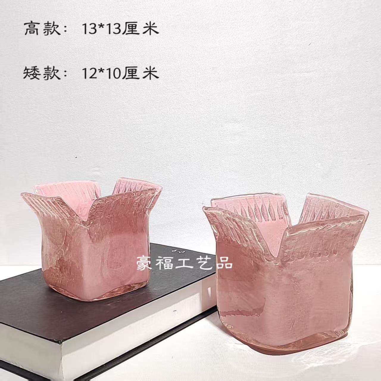 现代简约小清新玻璃花瓶家居样板房客厅桌面插花装饰摆件