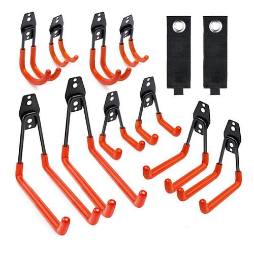 Garage hook车库储物挂钩,壁挂式和重型车库挂钩和花园工具挂钩