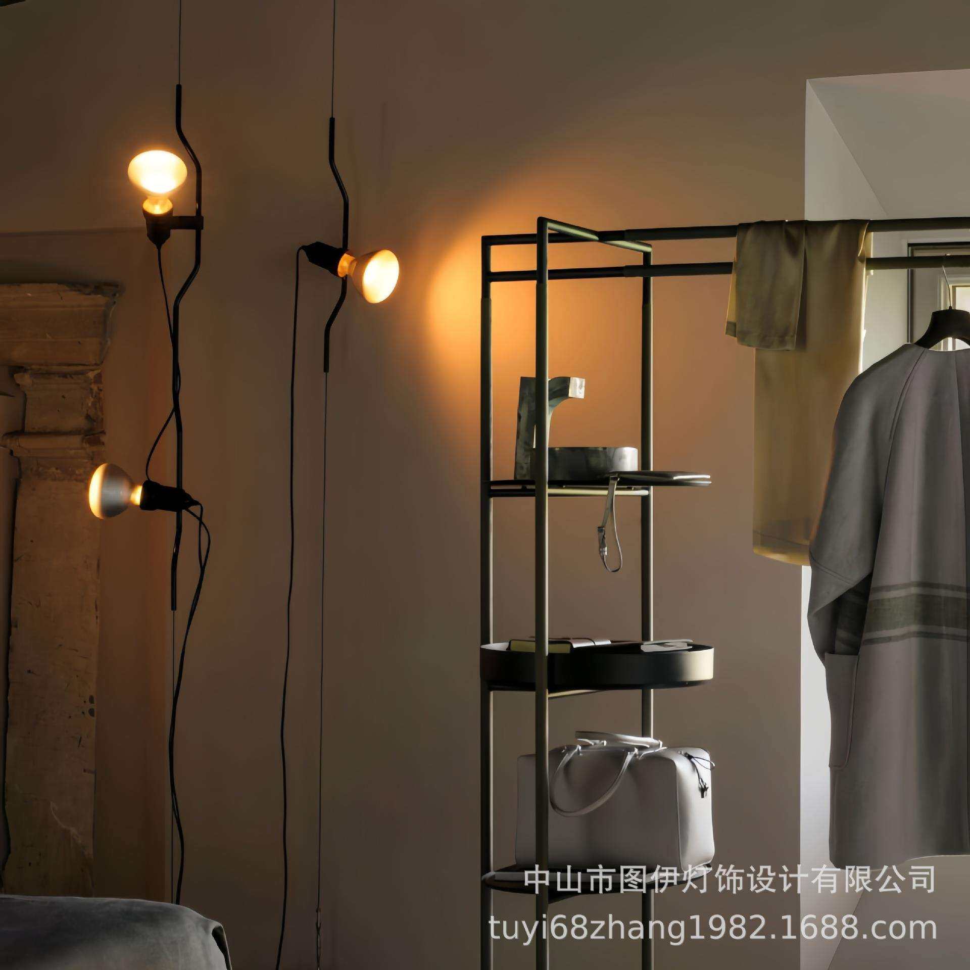 卧室床头可调节高度客厅沙发旁创意顶天立地落地灯LED落地小吊灯