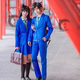 E-名侦探柯南工藤新一Cos服毛利兰小兰高中校制服cosplay演出服装