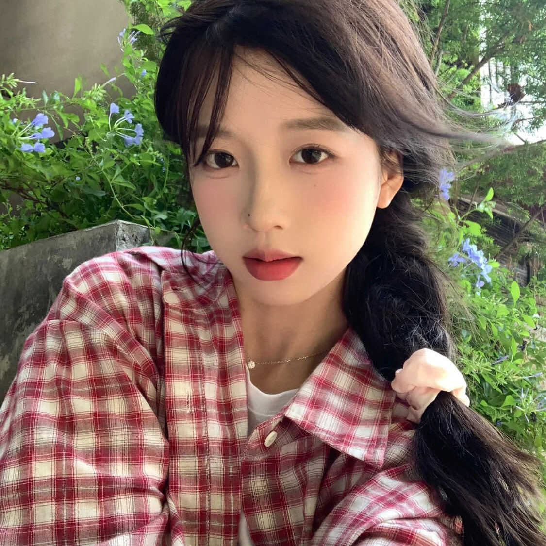 红色格子防晒衬衫女夏小个子薄款港味复古开衫上衣设计感长袖衬衣