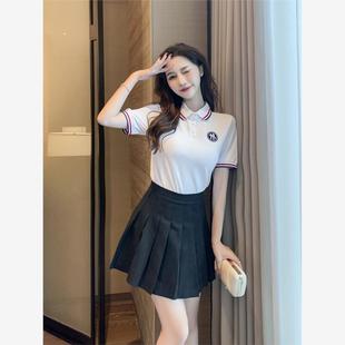 2024夏季 时尚 jk制服足疗足浴技师工作服女沐足学生装 百褶裙套装