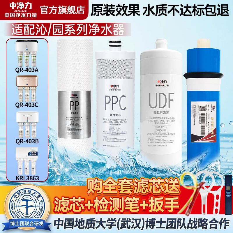 中净力滤芯适用沁园净水器滤芯QR-RL-403A/B/C净水机KRL3863 403A图片