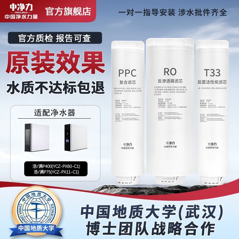 中净力适配浩满净水器滤芯P400 P75复合PPC后置T33反渗透RO家用图片