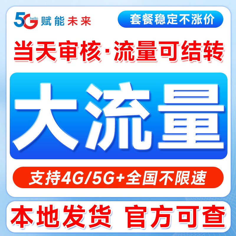 流量卡纯流量上网卡5g无线限全国通用大流量卡手机卡电话卡大王卡图片