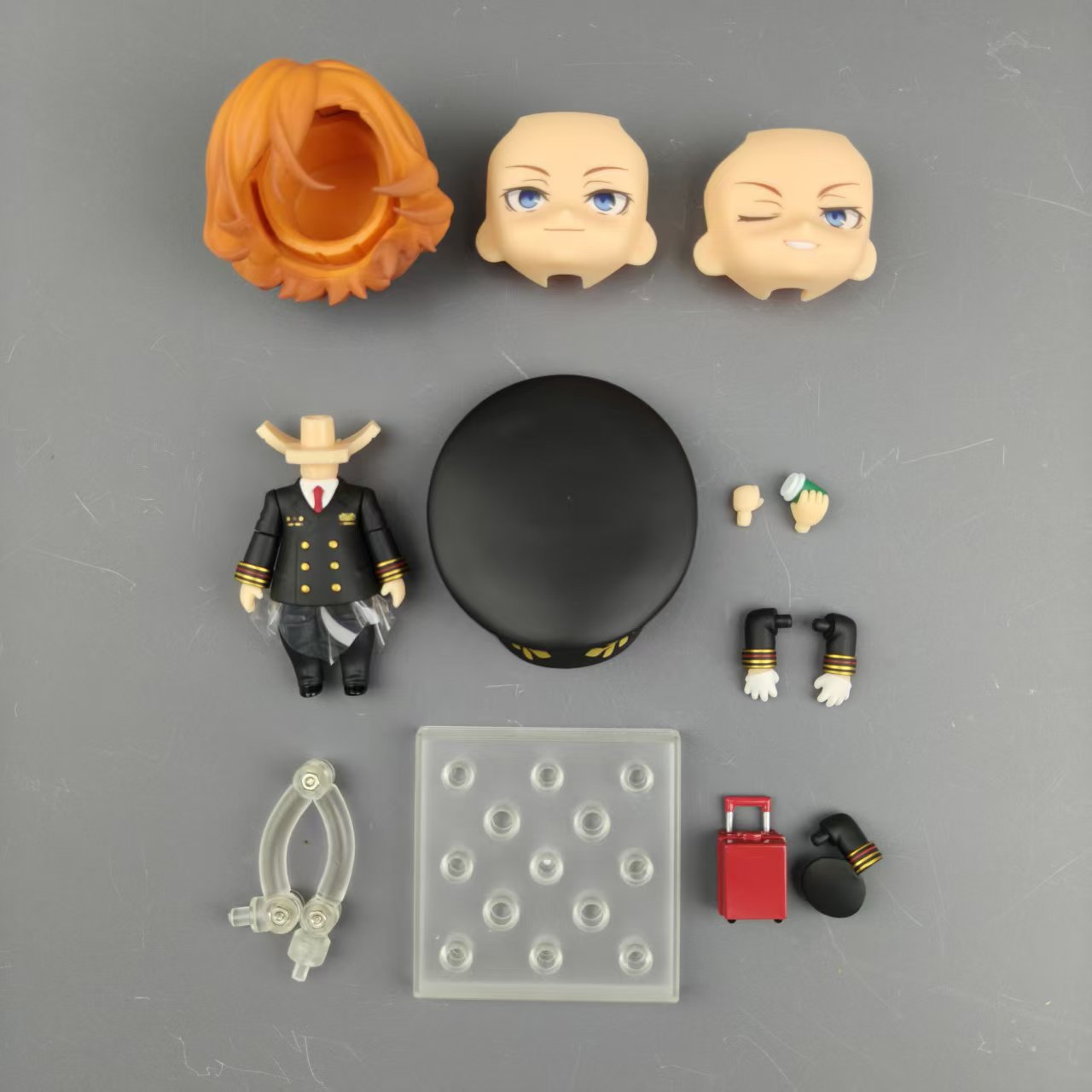 正版GSC粘土人 飞行员 中原中也 表情脸头发分尸配件可爱手办