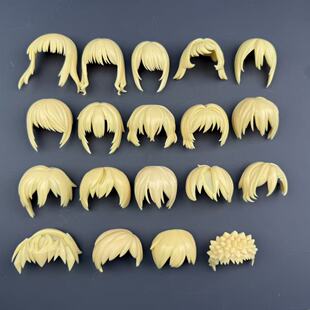 GSC粘土人头发 前头发白膜配件 ob11头发 魔改头发 正版散货