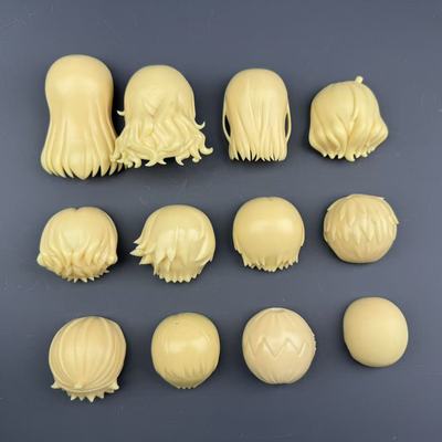 GSC粘土人人头发 后头发白膜配件 ob11头发 魔改头发 正版散货