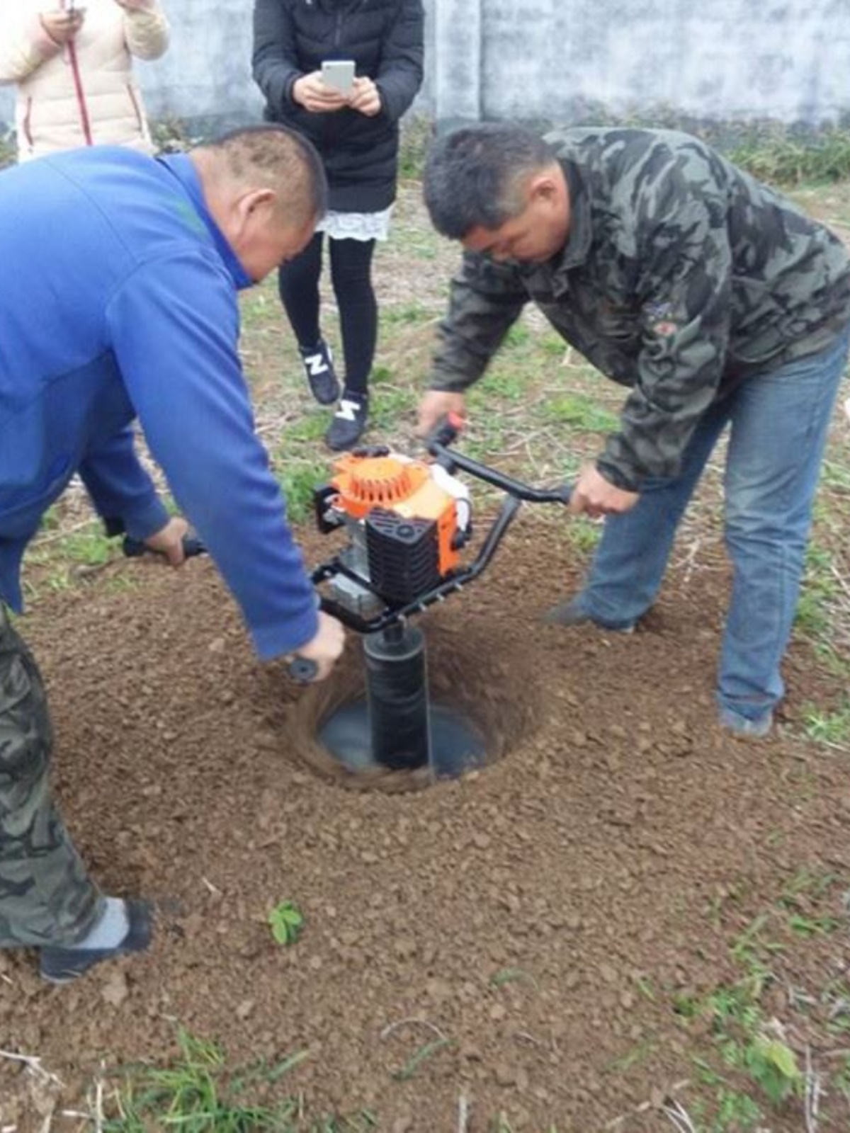 定制厂促手推式地钻施肥挖坑机 园林植树钻眼机 生产植树刨坑机品