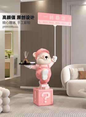 采购产GUG品创意熊落式地装，新店开业礼物，商店饰入口装大饰，