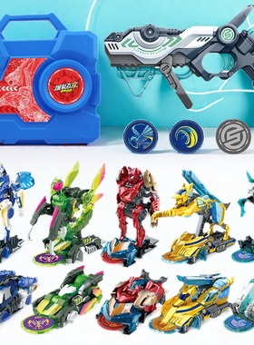【动画片同款】爆裂飞车5晶码迷踪变形玩具机甲弹射男孩玩具正版
