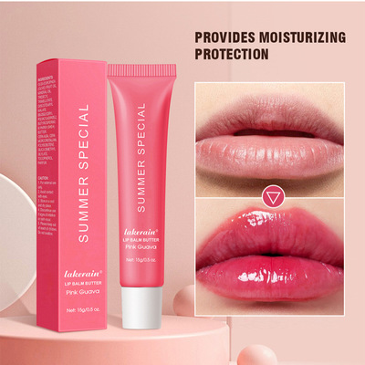 美妆跨境lakerain 夏日黄油润唇膏 滋润补水保湿唇部有色唇膏唇油