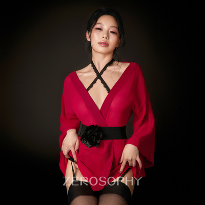 似欲「东瀛物语」红色和服套装