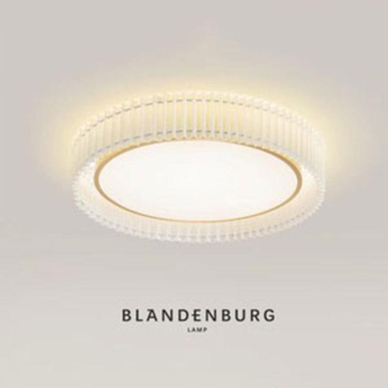 百褶卧室吸顶灯饰北欧简约现代主卧灯浪漫温馨艺术全铜圆形吊灯具