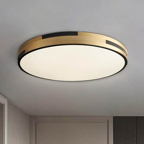 现代简约客厅吸顶灯餐厅卧室书房阳台儿童房过道led极简全铜灯具