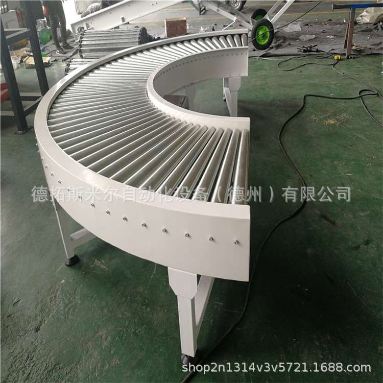 动力滚筒输送线度不锈钢流水线传动带90度转弯机快递分捡流水线