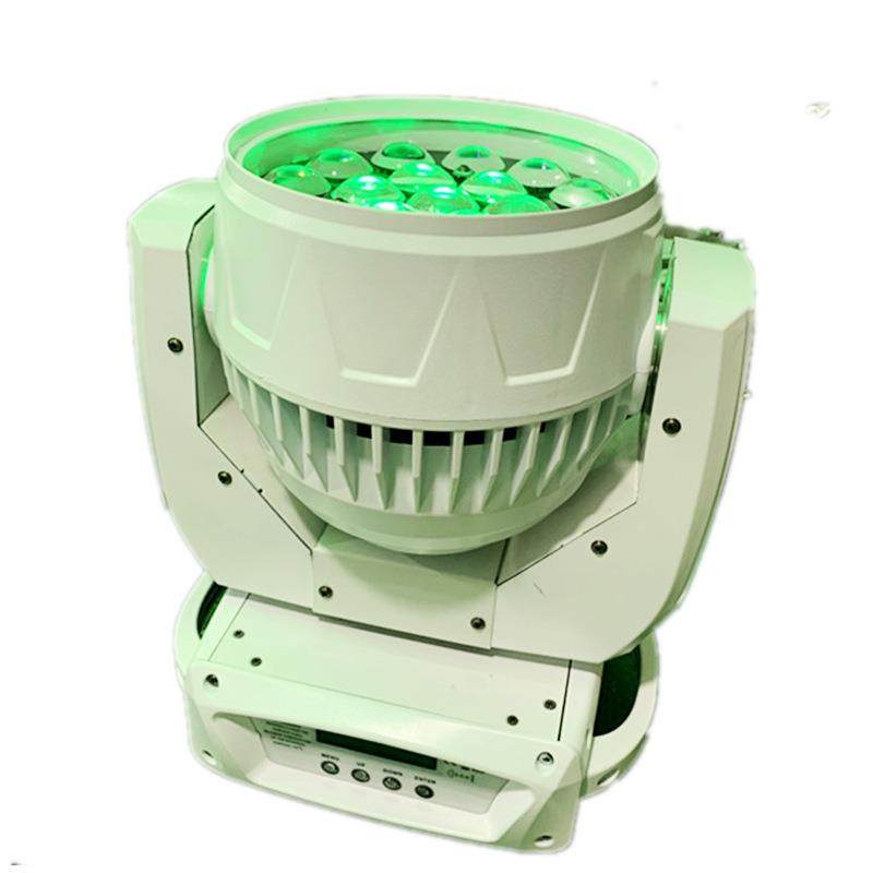 19颗12W4合1LED调焦摇头染色灯带圈控染色舞台灯光DJ效果婚庆演出