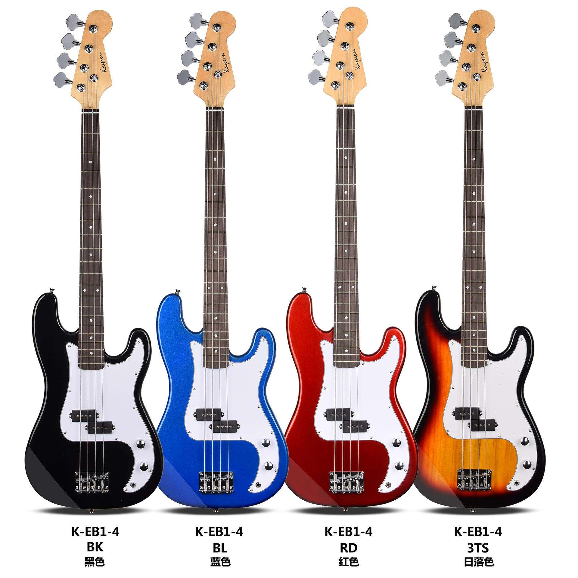 吉他厂家新款初学者入门款贝司 BASS电贝斯 单单拾音器 4弦bass