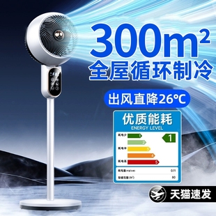 宿舍电扇2024款 空气循环扇电风扇家用落地扇静音涡轮台式 卧室制酷