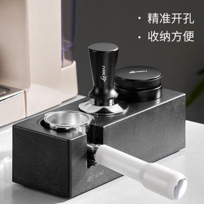 咖啡布粉器不锈钢恒定压力压粉器粉锤意式咖啡机配件收纳手柄底座