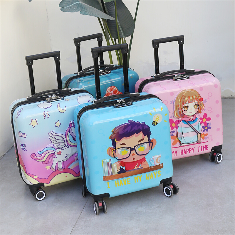 儿童拉杆箱20寸男童女孩卡通行李箱万向轮大容量旅行登机箱可坐骑