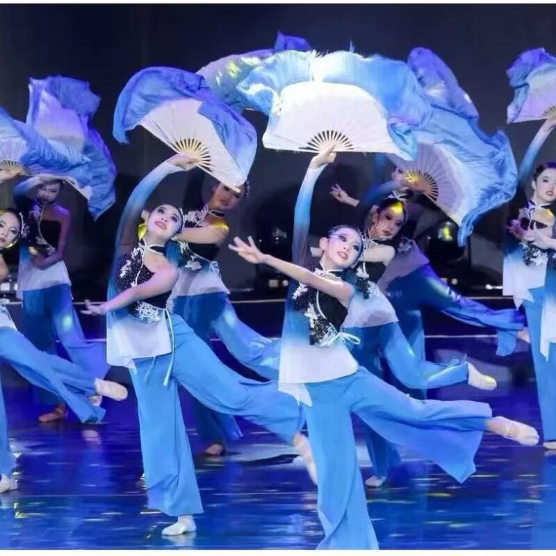 一条大河蓝色古典舞蹈服