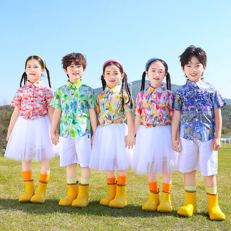 小学生校服夏季港风班服