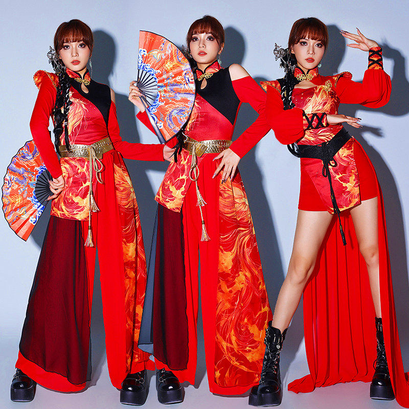 国潮爵士舞服装女款年会