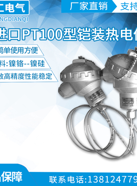 仿进口WRNk131铠装热电偶K型高温电炉测温 装配式热电偶01100度