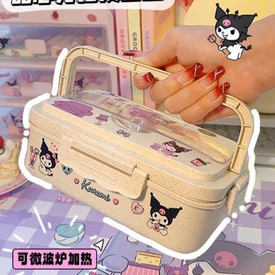 分格饭盒上班族可微波炉加热高颜值儿童小学生专用便当盒手提保温