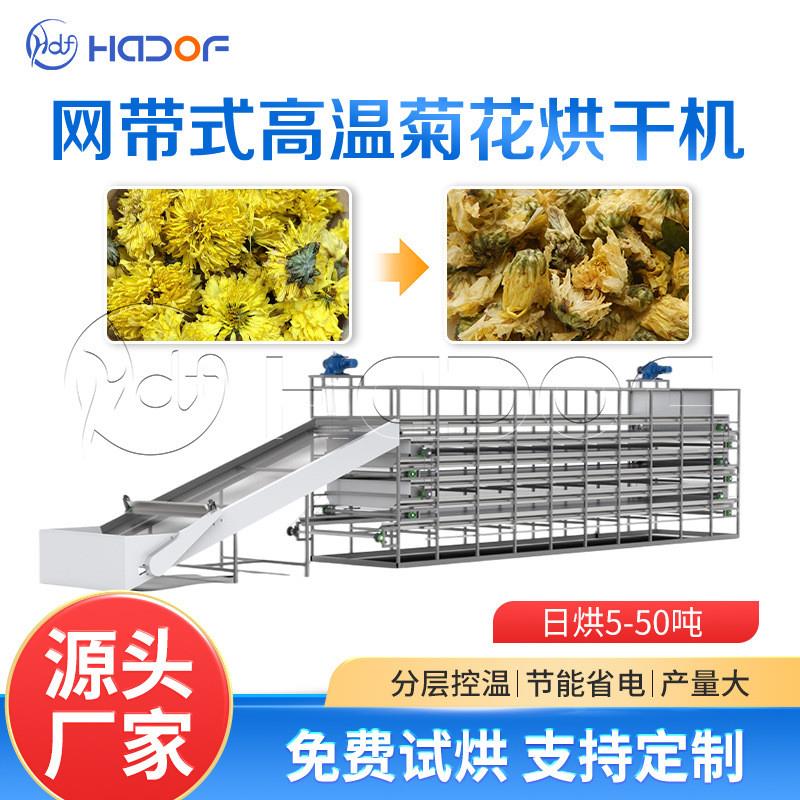 网带式菊花烘干机多层连续式干燥设备花茶类加工清洗杀青烘干线