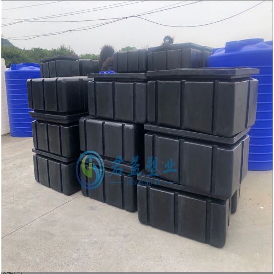 塑料浮箱 1100*900*600浮力500公斤浮力浮箱 黑色搭建浮桥浮箱