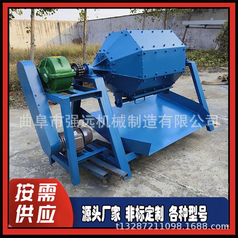 小型六角滚筒抛光机 500升废铁研磨机 小型六角滚筒研磨机