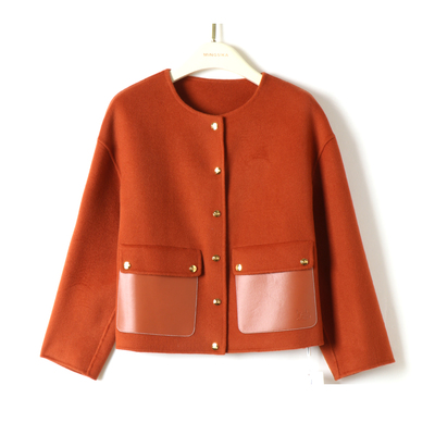 【吉娜粉丝专享】MINGSIKA/名斯卡 新款短外套#5AM600-23625