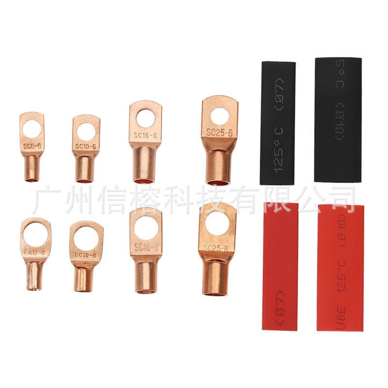 跨境 120pcs盒装SC窥口裸端子套管组合 60pcs热缩管60pcs窥口端子