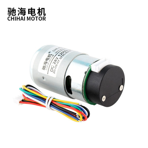 驰海电机厂家直销555永磁直流电马达霍尔编码器测速码盘6V12V24V