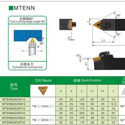 外圆 数控刀杆 MTENN 1616H16/2020K16/2525M16/3232P16/4040R16