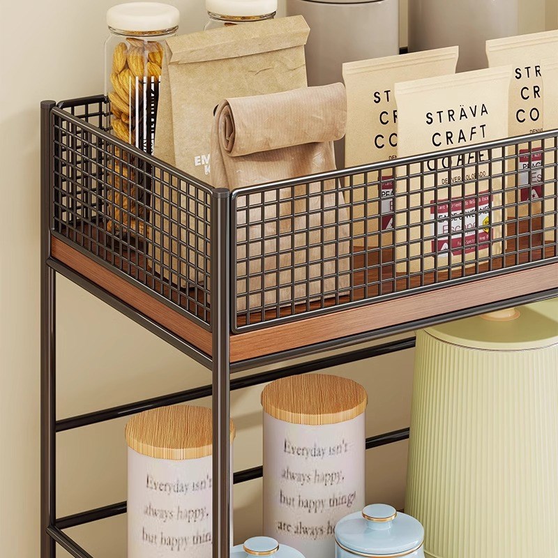 餐桌置物架多层桌边零食收纳神器厨房杯子收纳饭桌旁可移动小推车