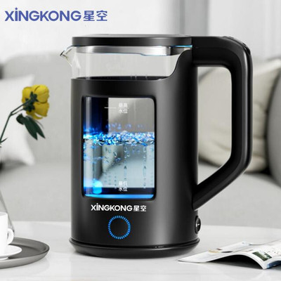 XINGKONG星空XK360玻璃烧水壶电热家用一体煮泡茶自动断电开水器
