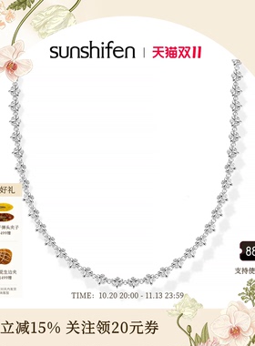 SunshifenThe lattice窗棂系列满圈三福花项链