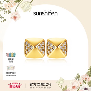 【明星同款】Sunshifen The lattice窗棂系列糖塔满钻耳饰