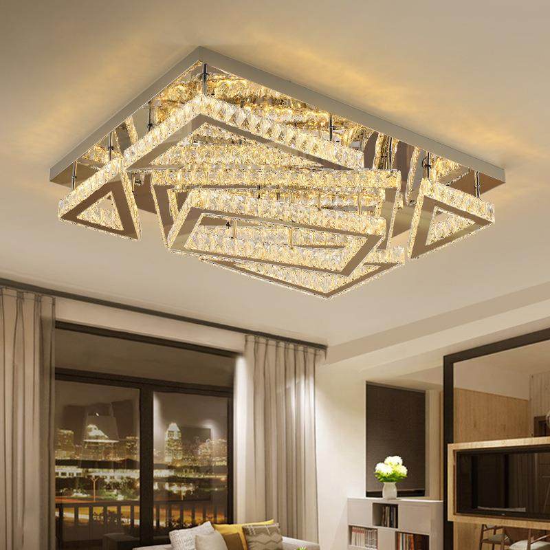客厅灯大灯水晶灯现代简约轻奢大气led吸顶灯餐厅卧室灯2024新款