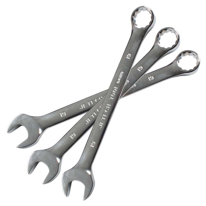 捷科COMF-S8镜抛梅开两用扳手梅花开口扳手组8件套铬钒钢6-19mm