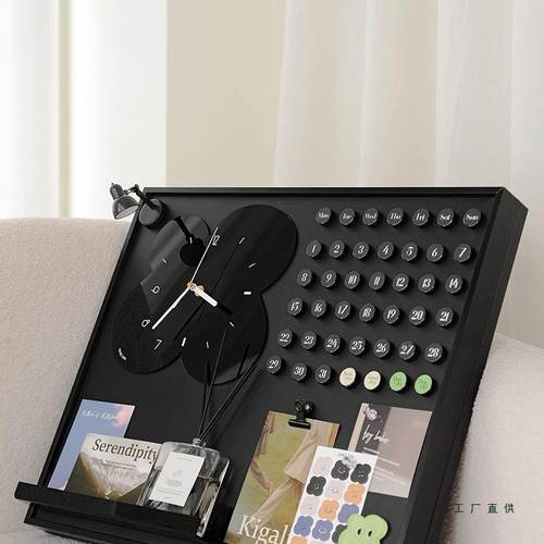 电表箱装饰画2025新款配电箱装饰画带钟表磁吸电箱遮挡盖板免打孔