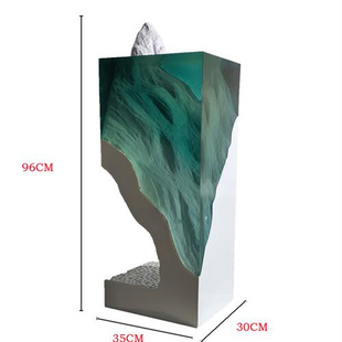 现代酒店会所创意雕塑环氧透明树脂海洋艺术工艺品摆件样板房装 饰