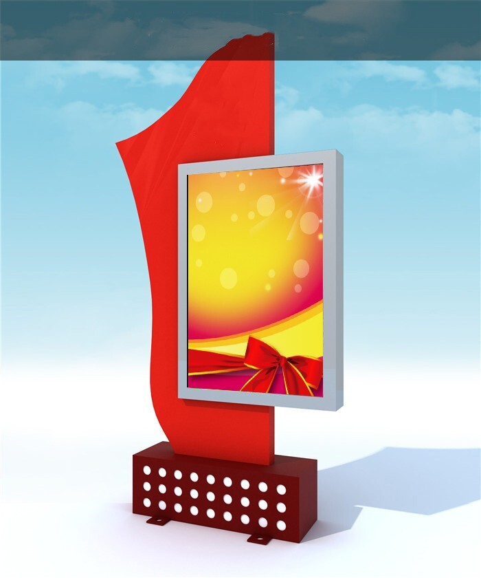 户外宣传栏军队灯箱广告牌立式营区广告牌红旗灯箱部队广告灯箱