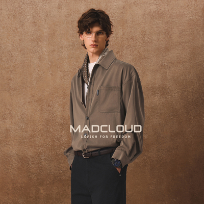 Madcloud缎面垂坠感长袖衬衫男